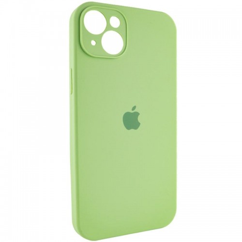 Чехол Silicone Case Full Camera Protective (AA) для Apple iPhone 14 (6.1") Зелёный / Фисташковый