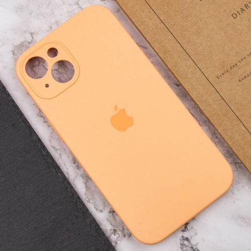 Чохол Silicone Case Full Camera Protective (AA) для Apple iPhone 14 (6.1") Помаранчевий / Cantaloupe