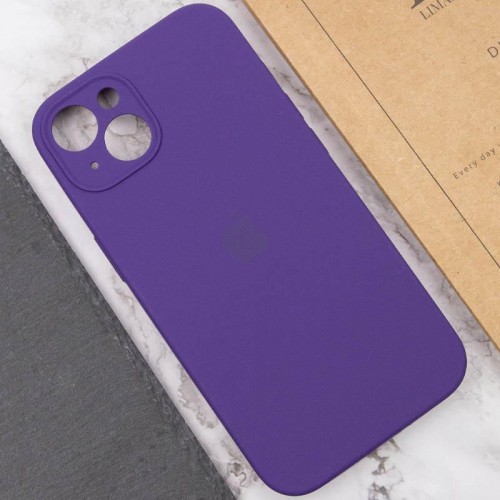 Чехол Silicone Case Full Camera Protective (AA) для Apple iPhone 14 (6.1") Фиолетовый / Amethyst