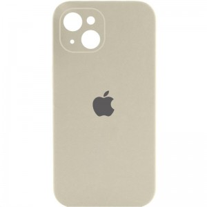 Чохол Silicone Case Full Camera Protective (AA) для Apple iPhone 14 (6.1") Бежевий / Antique White