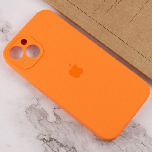 Чехол Silicone Case Full Camera Protective (AA) для Apple iPhone 14 Plus (6.7") Оранжевый / Kumquat