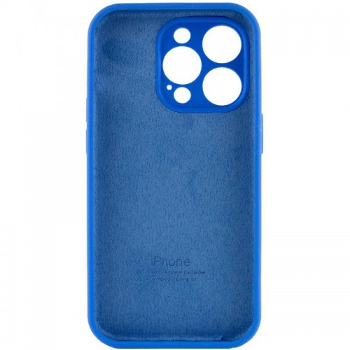 Чехол Silicone Case Full Camera Protective (AA) для Apple iPhone 14 Pro (6.1") Синий / Capri Blue
