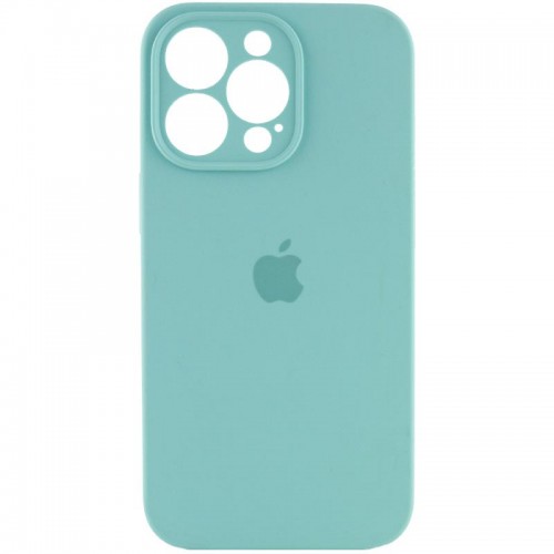 Чохол Silicone Case Full Camera Protective (AA) для Apple iPhone 14 Pro (6.1") Бірюзовий / Marine Green