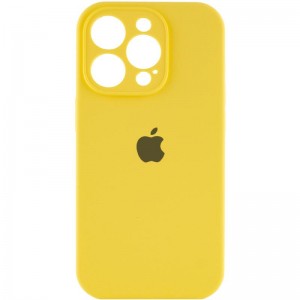 Чохол Silicone Case Full Camera Protective (AA) для Apple iPhone 14 Pro (6.1") Жовтий / Yellow