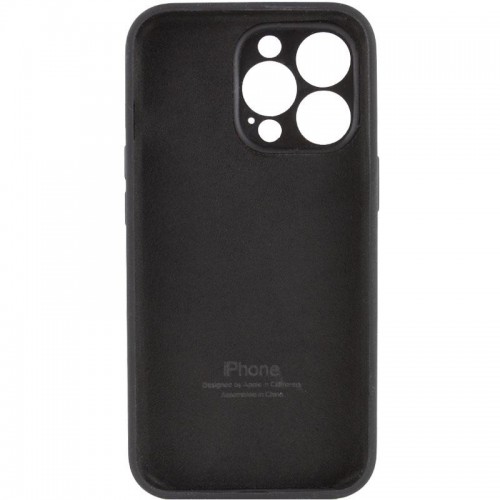 Чохол Silicone Case Full Camera Protective (AA) для Apple iPhone 14 Pro (6.1") Чорний / Black