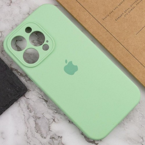 Чохол Silicone Case Full Camera Protective (AA) для Apple iPhone 14 Pro (6.1") Зелений / Pistachio