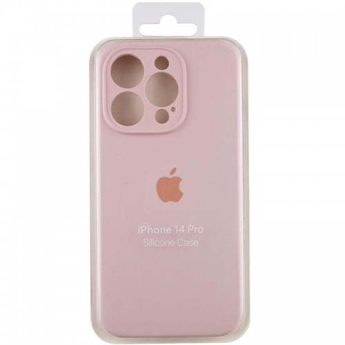 Чохол Silicone Case Full Camera Protective (AA) для Apple iPhone 14 Pro (6.1") Рожевий / Chalk Pink