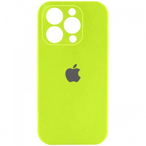 Чохол Silicone Case Full Camera Protective (AA) для Apple iPhone 14 Pro (6.1") Кислотно-зелений / Acid Green