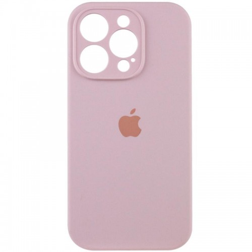 Чехол Silicone Case Full Camera Protective (AA) для Apple iPhone 14 Pro Max (6.7") Розовый / Chalk Pink