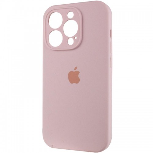 Чехол Silicone Case Full Camera Protective (AA) для Apple iPhone 14 Pro Max (6.7") Розовый / Chalk Pink