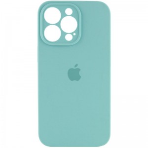 Чохол Silicone Case Full Camera Protective (AA) для Apple iPhone 14 Pro Max (6.7") Бірюзовий / Marine Green