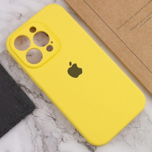 Чехол Silicone Case Full Camera Protective (AA) для Apple iPhone 14 Pro Max (6.7") Жёлтый / Yellow