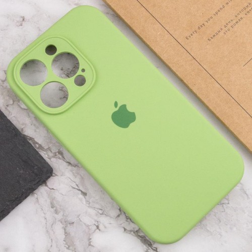 Чехол Silicone Case Full Camera Protective (AA) для Apple iPhone 14 Pro Max (6,7") Мятный / Mint