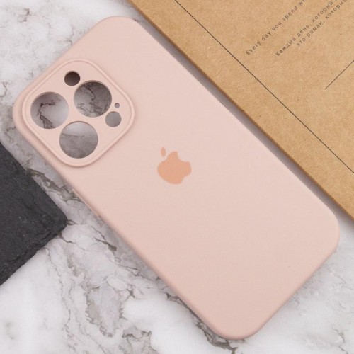 Чохол Silicone Case Full Camera Protective (AA) для Apple iPhone 14 Pro Max (6.7") Рожевий / Pink Sand