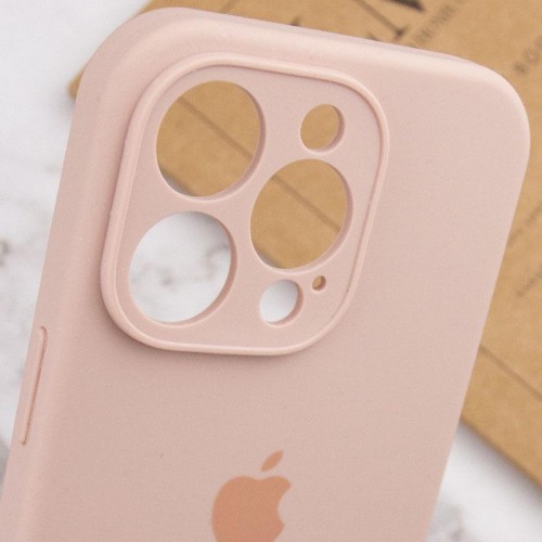 Чохол Silicone Case Full Camera Protective (AA) для Apple iPhone 14 Pro Max (6.7") Рожевий / Pink Sand