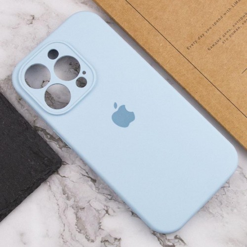 Чохол Silicone Case Full Camera Protective (AA) для Apple iPhone 14 Pro Max (6.7") Блакитний / Sweet Blue