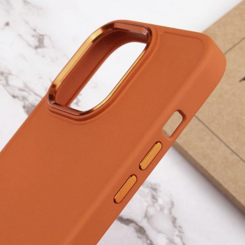 TPU чохол Bonbon Metal Style для Apple iPhone 14 Pro (6.1") Помаранчевий / Papaya