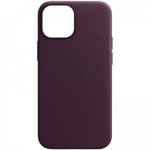 Шкіряний чохол Leather Case (AAA) with MagSafe and Animation для Apple iPhone 13 Pro (6.1") Dark Cherry