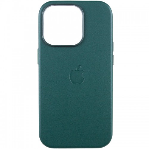 Шкіряний чохол Leather Case (AAA) with MagSafe and Animation для Apple iPhone 14 Pro Max (6.7") Forest Green