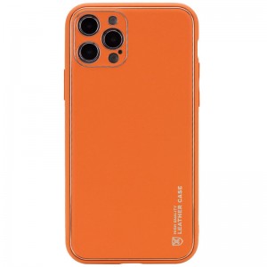 Шкіряний чохол Xshield для Apple iPhone 14 Pro Max (6.7") Помаранчевий / Apricot