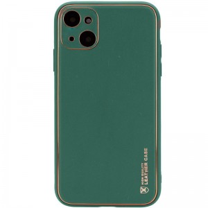 Шкіряний чохол Xshield для Apple iPhone 14 Plus (6.7") Зелений / Army green