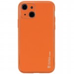 Шкіряний чохол Xshield для Apple iPhone 14 Plus (6.7") Помаранчевий / Apricot