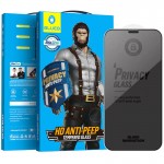 Захисне 2.5D скло Blueo Full Cover Anti-Peep для Apple iPhone 12 Pro / 12 (6.1") Чорний