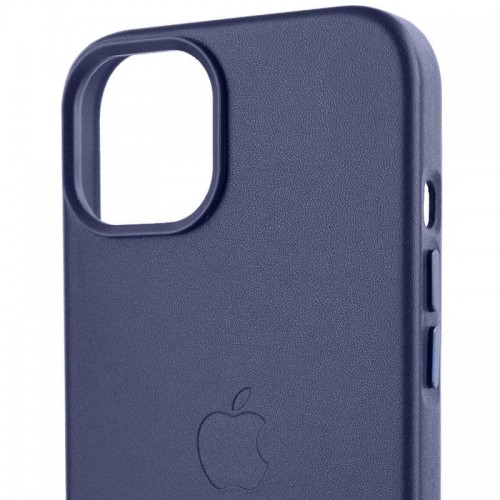 Шкіряний чохол Leather Case (AA Plus) with MagSafe для Apple iPhone 12 Pro / 12 (6.1") Violet