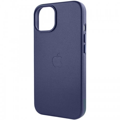 Шкіряний чохол Leather Case (AA Plus) with MagSafe для Apple iPhone 12 Pro / 12 (6.1") Violet