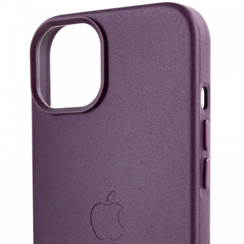 Шкіряний чохол Leather Case (AA Plus) with MagSafe для Apple iPhone 14 (6.1") Dark Cherry