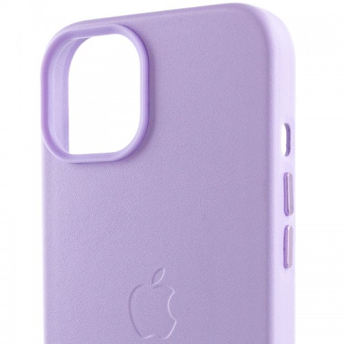 Шкіряний чохол Leather Case (AA Plus) with MagSafe для Apple iPhone 14 (6.1") Elegant purple