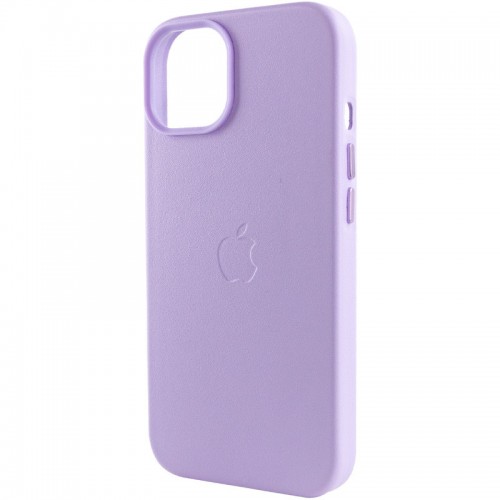 Шкіряний чохол Leather Case (AA Plus) with MagSafe для Apple iPhone 14 (6.1") Elegant purple