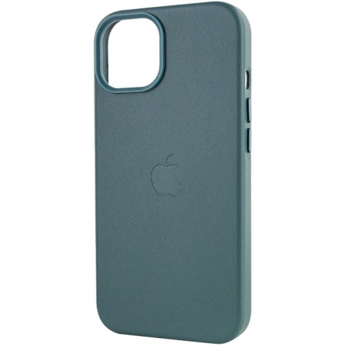 Шкіряний чохол Leather Case (AA Plus) with MagSafe для Apple iPhone 14 (6.1") Pine green