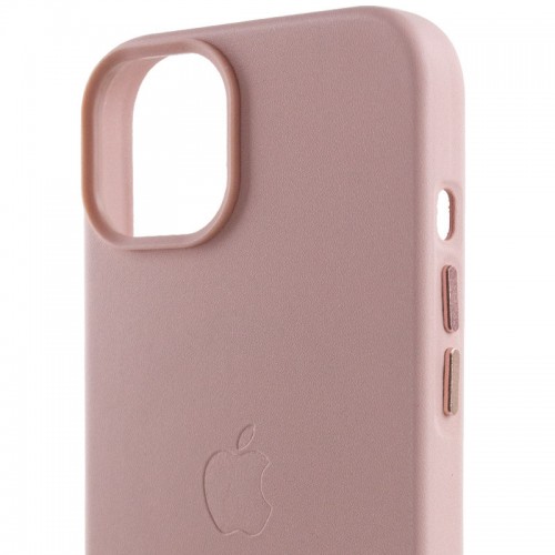 Шкіряний чохол Leather Case (AA Plus) with MagSafe для Apple iPhone 14 (6.1") Sand Pink