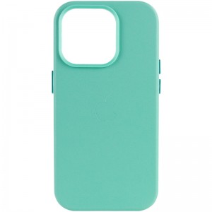 Шкіряний чохол Leather Case (AA Plus) with MagSafe для Apple iPhone 14 Pro Max (6.7") Ice