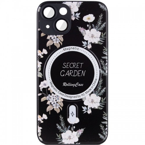 Чехол TPU+PC Secret Garden с MagSafe для Apple iPhone 14 (6.1") Black
