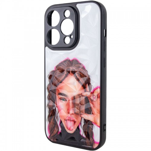 TPU+PC чохол Prisma Ladies для Apple iPhone 14 Pro (6.1") Chocolate