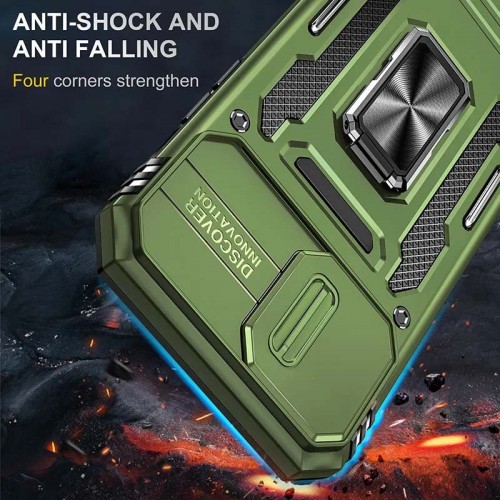 Ударостійкий чохол Camshield Army Ring для Apple iPhone 11 (6.1") Оливковий / Army Green