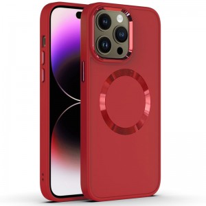 TPU чохол Bonbon Metal Style with MagSafe для Apple iPhone 12 Pro Max (6.7") Червоний / Red