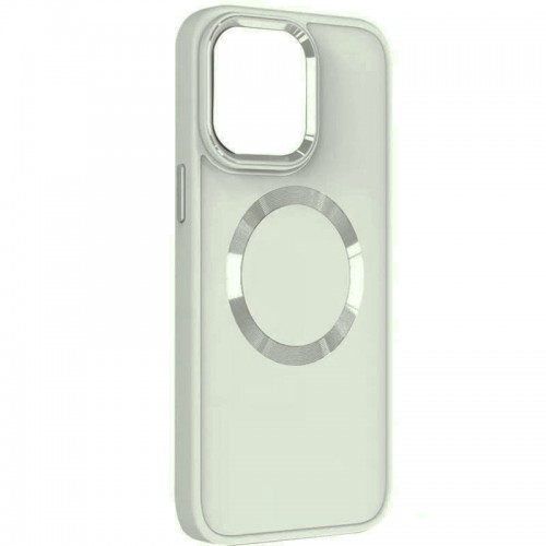 TPU чохол Bonbon Metal Style with MagSafe для Apple iPhone 14 (6.1") Білий / White