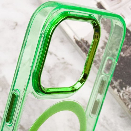 Чехол TPU Iris с MagSafe для Apple iPhone 13 Pro Max (6.7") Салатовый