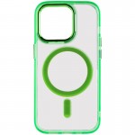 Чохол TPU Iris with MagSafe для Apple iPhone 14 Pro (6.1") Салатовий