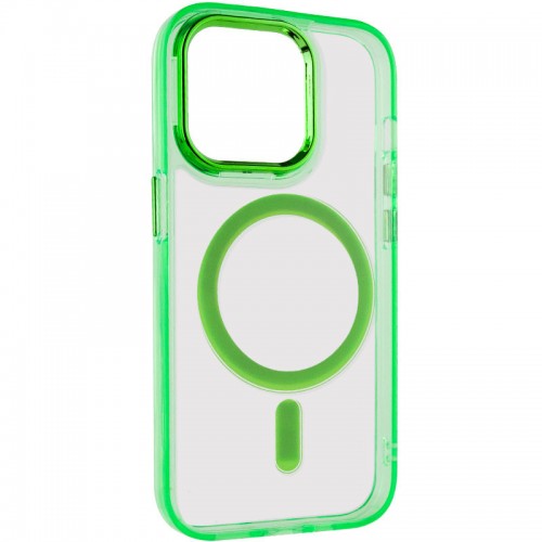Чехол TPU Iris с MagSafe для Apple iPhone 14 Pro (6.1") Салатовый