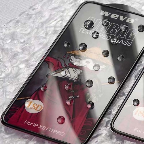 Захисне 2.5D скло Weva AirBag (тех.пак) для Apple iPhone 11 Pro / X / XS (5.8") Чорний