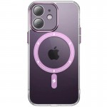 Чехол TPU+PC Colorful с MagSafe для Apple iPhone 12 (6.1") Розовый