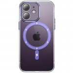 Чехол TPU+PC Colorful with MagSafe для Apple iPhone 12 (6.1") Фиолетовый