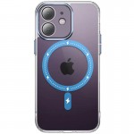 Чехол TPU+PC Colorful with MagSafe для Apple iPhone 12 (6.1") Синий