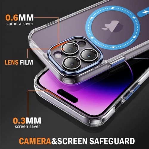 Чохол TPU+PC Colorful with MagSafe для Apple iPhone 12 Pro (6.1") Blue