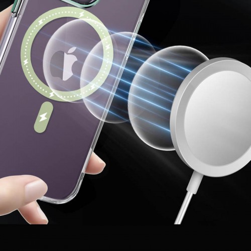 Чохол TPU+PC Colorful with MagSafe для Apple iPhone 13 (6.1") Green