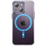 Чехол TPU+PC Colorful с MagSafe для Apple iPhone 13 (6.1") Синий